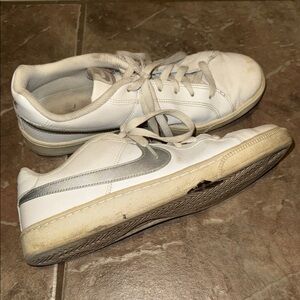 Nike White and Gray Casual Sneakers